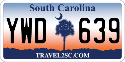 SC license plate YWD639