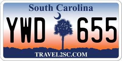 SC license plate YWD655