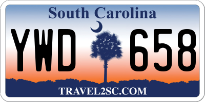 SC license plate YWD658