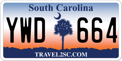 SC license plate YWD664