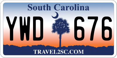 SC license plate YWD676