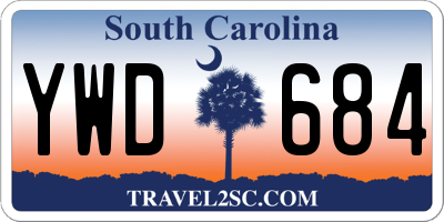 SC license plate YWD684
