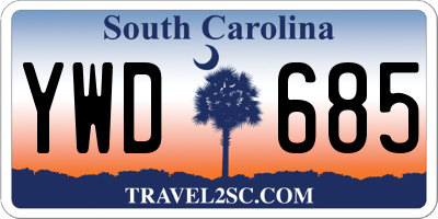 SC license plate YWD685