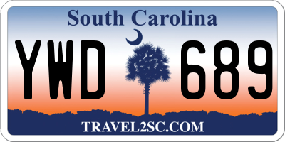 SC license plate YWD689