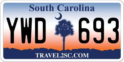 SC license plate YWD693