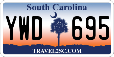 SC license plate YWD695