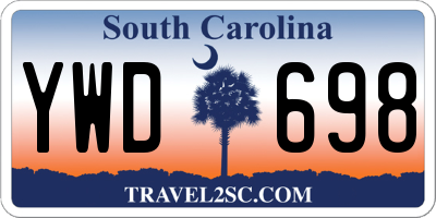 SC license plate YWD698