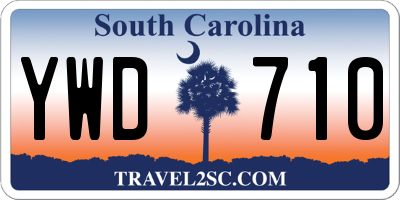 SC license plate YWD710