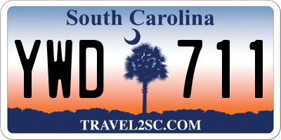 SC license plate YWD711