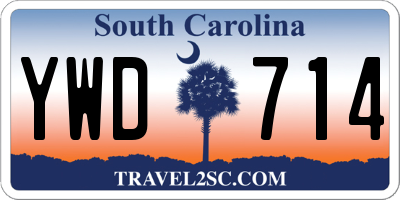 SC license plate YWD714