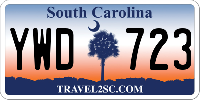 SC license plate YWD723