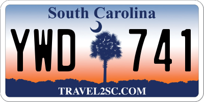 SC license plate YWD741