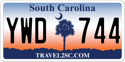 SC license plate YWD744