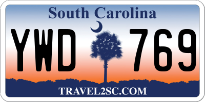 SC license plate YWD769
