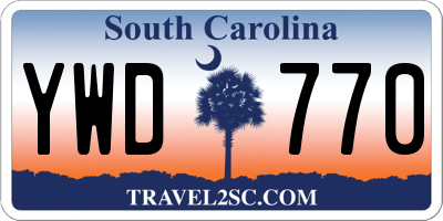 SC license plate YWD770