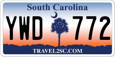 SC license plate YWD772
