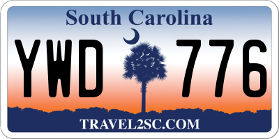 SC license plate YWD776