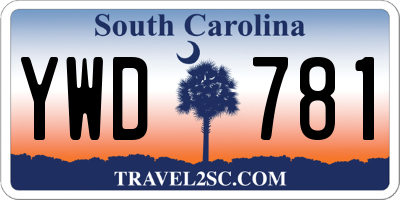 SC license plate YWD781