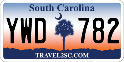 SC license plate YWD782