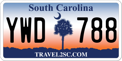 SC license plate YWD788