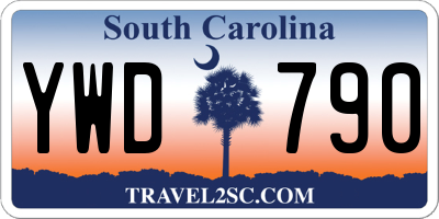 SC license plate YWD790