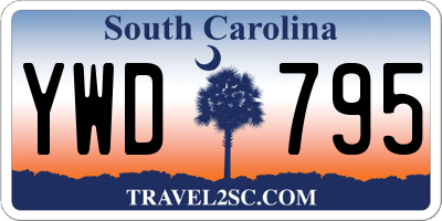 SC license plate YWD795
