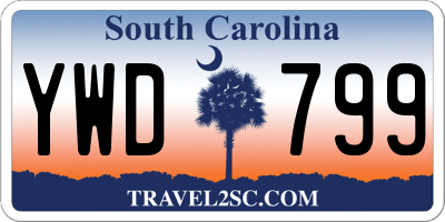 SC license plate YWD799