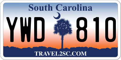 SC license plate YWD810