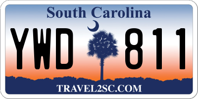 SC license plate YWD811