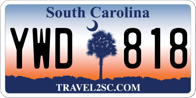 SC license plate YWD818