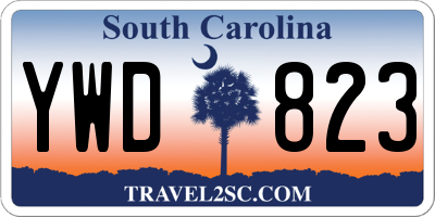 SC license plate YWD823