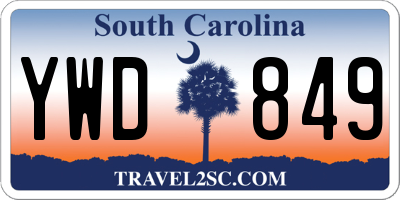 SC license plate YWD849