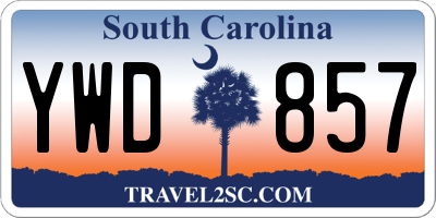 SC license plate YWD857