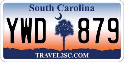 SC license plate YWD879