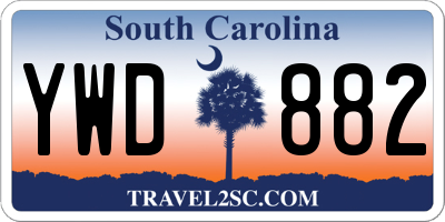 SC license plate YWD882