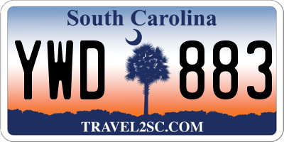 SC license plate YWD883
