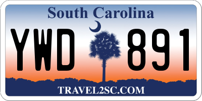 SC license plate YWD891