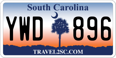 SC license plate YWD896