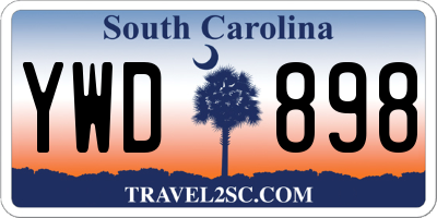 SC license plate YWD898