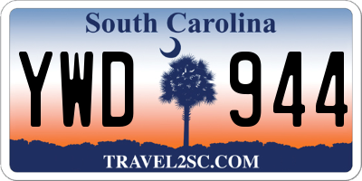 SC license plate YWD944