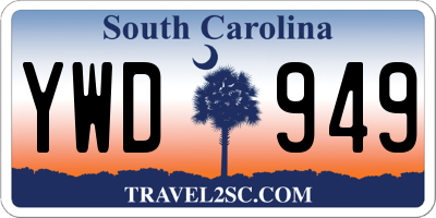 SC license plate YWD949