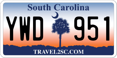 SC license plate YWD951