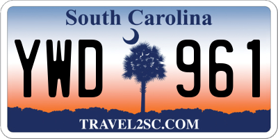 SC license plate YWD961
