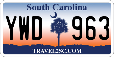 SC license plate YWD963