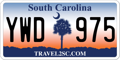 SC license plate YWD975