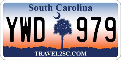 SC license plate YWD979
