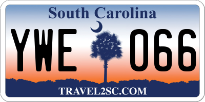 SC license plate YWE066