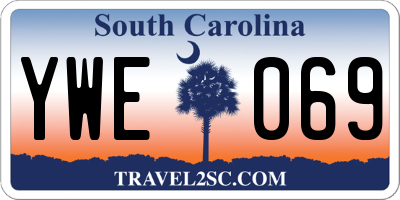 SC license plate YWE069
