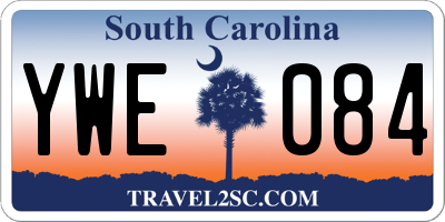 SC license plate YWE084
