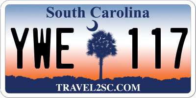 SC license plate YWE117